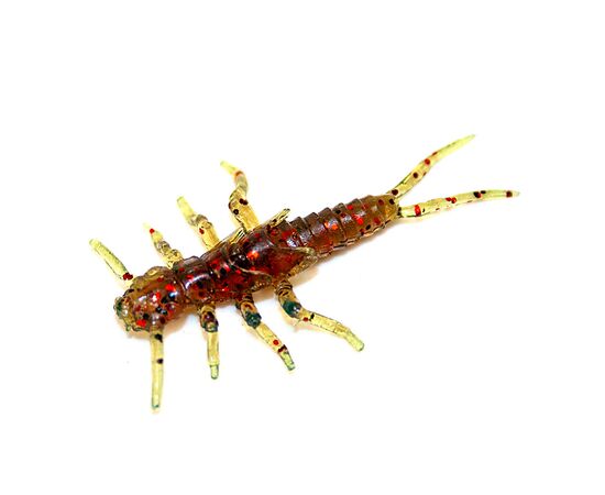 Силикон рыболовный FishUP Stonefly 0.75" 019 - Motor Oil/Red (12шт/уп) (1864.14.69)