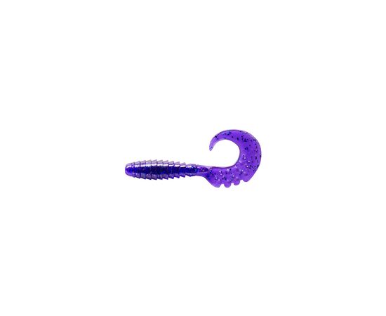Силикон рыболовный FishUP Fancy Grub 2.5" 060 - Dark Violet/Павлина&Silver (10шт/уп) (1864.03.22)