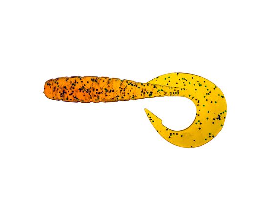 Силикон рыболовный FishUP Mighty Grub 3.5" 036 - Caramel/Green&Black (7 шт/уп) (1864.04.21)