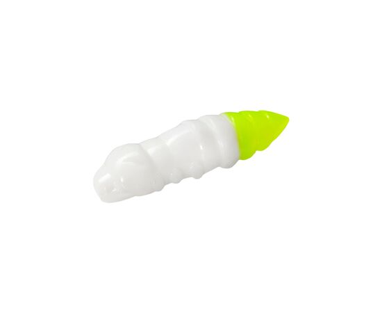 Силікон рибальський FishUP Pupa 1.2" 131 - White/Hot Chartreuse, cheese taste (10шт/уп) (1864.07.65)