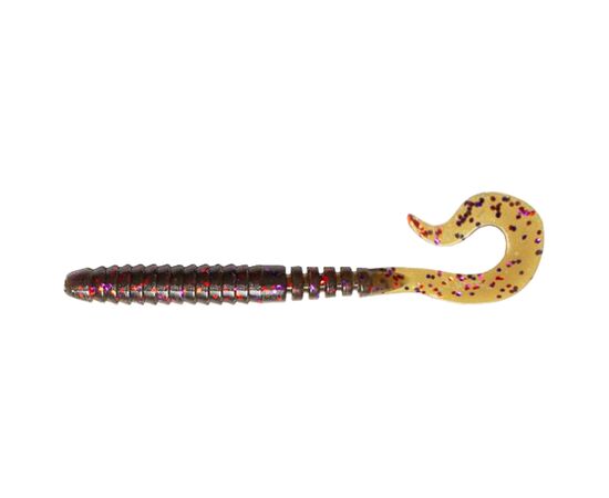 Силікон рибальський FishUP Vipo 3.6" 050 - Green Pumpkin Brown/Red&Purple (8шт/уп) (1864.07.09)