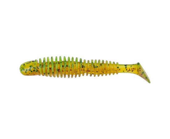 Силикон рыболовный Reins Bubbling Shad 3" B61 Chart Pepper/Motoroil Red Gold (6 шт/уп.) (1552.07.60)