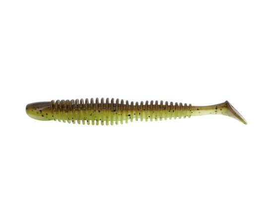Силікон рибальський Reins Bubbling Shad 4" B08 Green Pumpkin Chart Melon (6 шт/уп.) (1552.08.44)