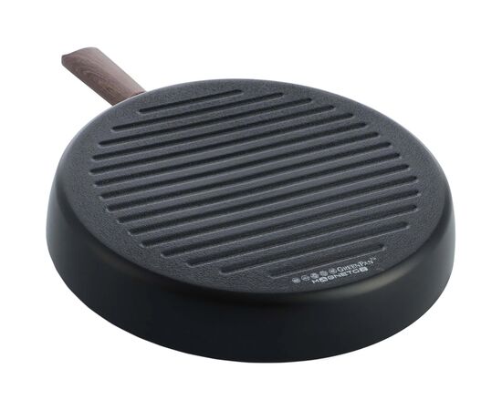 Сковорода GreenPan Eco Smartshape гриль 28 см темне дерево (CC006444-001), изображение 2