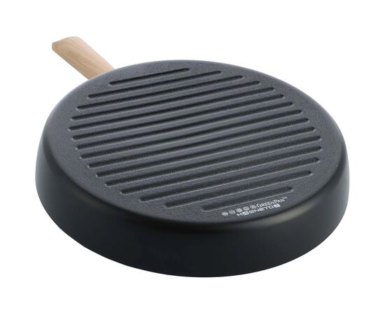 Сковорода GreenPan Eco Smartshape гриль 28 см світле дерево (CC006449-001), зображення 2 Сковорода GreenPan Eco Smartshape гриль 28 см світле дерево (CC006449-001), зображення 2