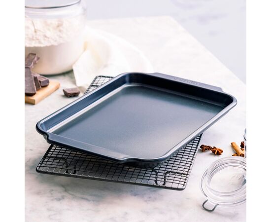 Форма для выпечки GreenPan з керамічним покриттям 33x22,5х2,4 см (CC007770-001), изображение 4 Форма для выпечки GreenPan з керамічним покриттям 33x22,5х2,4 см (CC007770-001), изображение 4