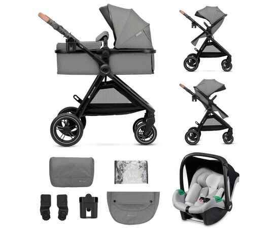 Коляска Kinderkraft 3 в 1 Esme Moonlight Grey (KSESME00GRY3000) (5902533925681), изображение 12 Коляска Kinderkraft 3 в 1 Esme Moonlight Grey (KSESME00GRY3000) (5902533925681), изображение 12