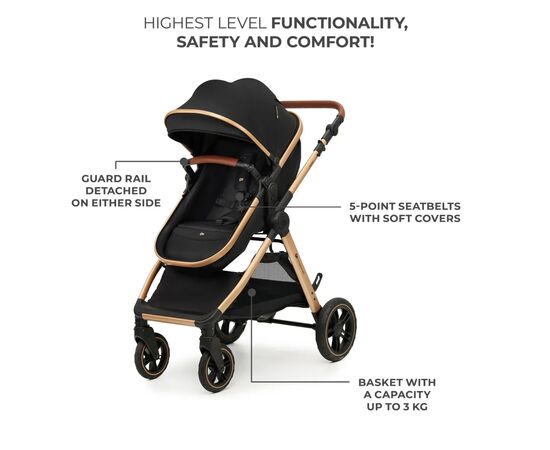 Коляска Kinderkraft 3 в 1 Esme Pure Black (KSESME00BLK3000) (5902533925698), изображение 10 Коляска Kinderkraft 3 в 1 Esme Pure Black (KSESME00BLK3000) (5902533925698), изображение 10