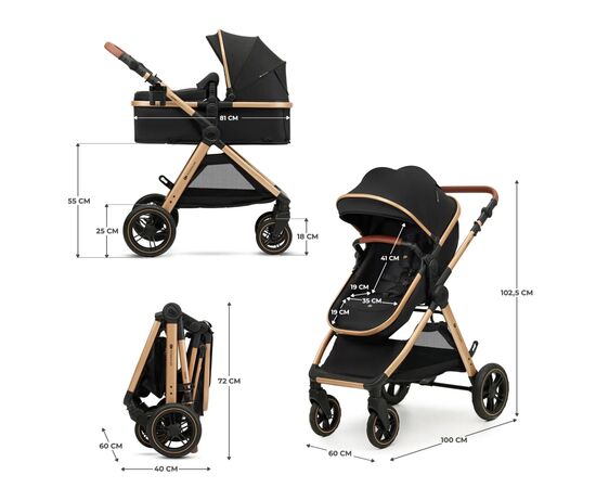 Коляска Kinderkraft 3 в 1 Esme Pure Black (KSESME00BLK3000) (5902533925698), изображение 11 Коляска Kinderkraft 3 в 1 Esme Pure Black (KSESME00BLK3000) (5902533925698), изображение 11