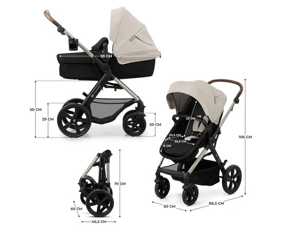 Коляска Kinderkraft 3 в 1 Moov 2 Moonlight Gray (KSMOOV02GRYEV00) (5902533925797), изображение 11 Коляска Kinderkraft 3 в 1 Moov 2 Moonlight Gray (KSMOOV02GRYEV00) (5902533925797), изображение 11