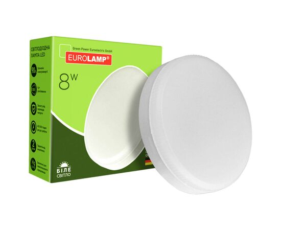 Лампочка Eurolamp LED GX53 8W 4000K (LED-GX53-0840(N)), изображение 3 Лампочка Eurolamp LED GX53 8W 4000K (LED-GX53-0840(N)), изображение 3