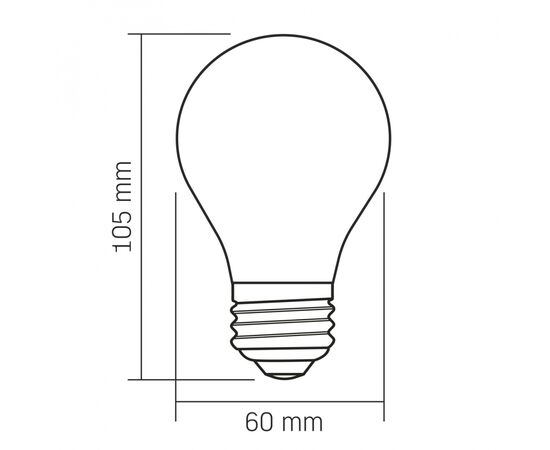 Лампочка Videx Filament 4W E27 3000K Porcelain dimmable (VL-DA60MO), изображение 3 Лампочка Videx Filament 4W E27 3000K Porcelain dimmable (VL-DA60MO), изображение 3