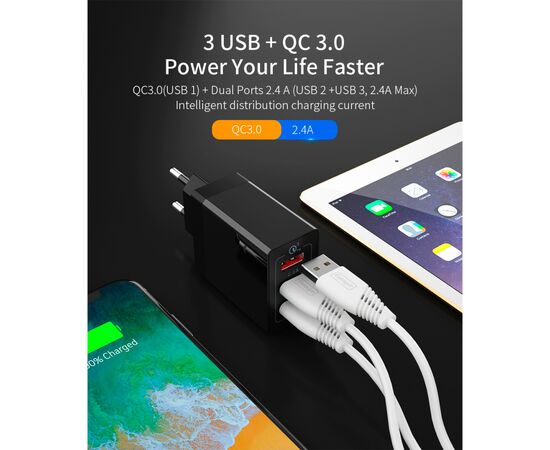 Зарядное устройство Essager ECTQC3-FBB01, изображение 5 Зарядное устройство Essager ECTQC3-FBB01, изображение 5