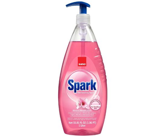 Засіб для ручного миття посуду Sano Spark Мигдаль 1 л (7290108350555)