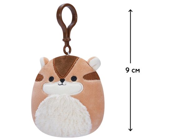 Мягкая игрушка Squishmallows на клипсе – Бурундук Мельзи 9 см (SQCP00148), изображение 4