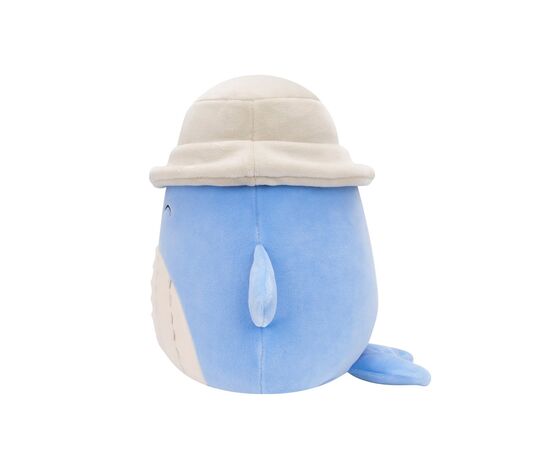 Мягкая игрушка Squishmallows Синий кит Самир в панаме 19 см (SQCR06593), изображение 3