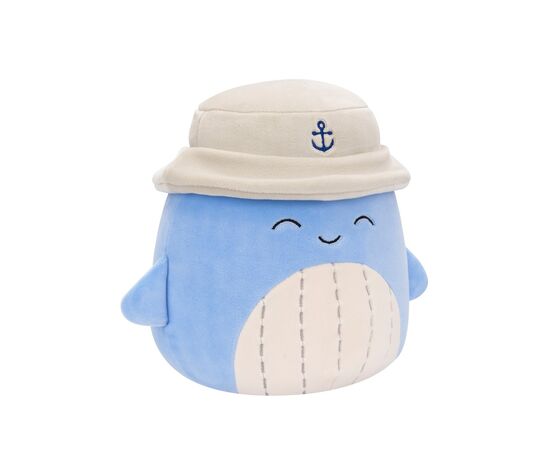 Мягкая игрушка Squishmallows Синий кит Самир в панаме 19 см (SQCR06593), изображение 6