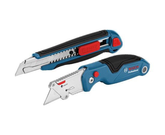 Нож монтажный Bosch набор 2 шт, складной трапециевидный, сегментированный (1.600.A01.6BM)