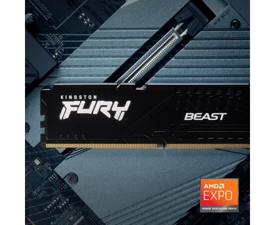 Модуль памяти для компьютера DDR5 32GB (2x16GB) 5600 MHz Beast AM5 Black Kingston Fury (ex.HyperX) (KF556C36BBEK2-32), изображение 7 Модуль памяти для компьютера DDR5 32GB (2x16GB) 5600 MHz Beast AM5 Black Kingston Fury (ex.HyperX) (KF556C36BBEK2-32), изображение 7