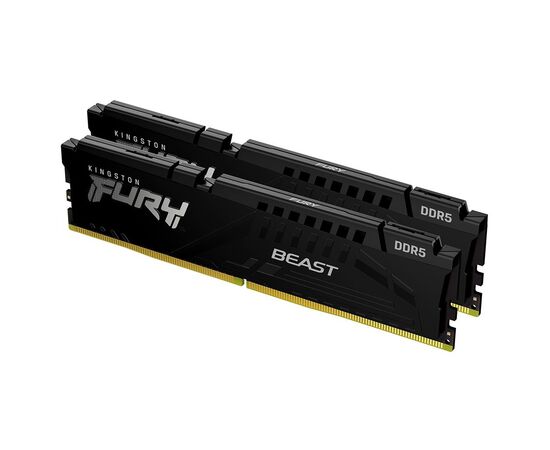 Модуль пам'яті для комп'ютера DDR5 32GB (2x16GB) 5600 MHz Beast AM5 Black Kingston Fury (ex.HyperX) (KF556C36BBEK2-32)
