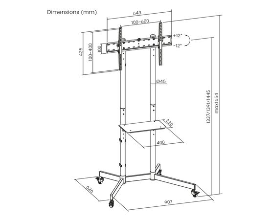 Стойка презентационная ITech T1042TE, изображение 8 Стойка презентационная ITech T1042TE, изображение 8