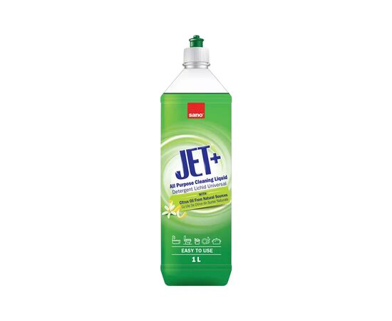Жидкость для чистки ванн Sano Jet+ Универсальное средство для уборки С цитрусовым маслом 1 л (7290102992898)