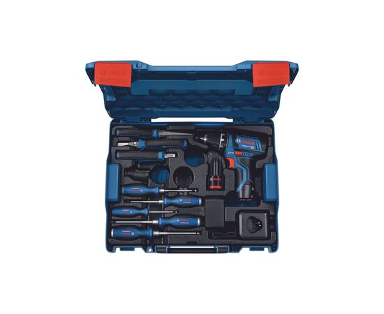 Набор инструментов Bosch з шуруповертом GSB 12В 2х2Ah, 30Нм, 4001300об/хв (0.601.868.10R), изображение 2 Набор инструментов Bosch з шуруповертом GSB 12В 2х2Ah, 30Нм, 4001300об/хв (0.601.868.10R), изображение 2