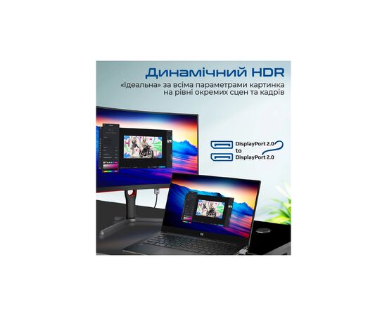 Кабель мультимедийный DisplayPort to DisplayPort v.2.0 dplink-16k.black Promate (dplink-16k.black), изображение 5 Кабель мультимедийный DisplayPort to DisplayPort v.2.0 dplink-16k.black Promate (dplink-16k.black), изображение 5
