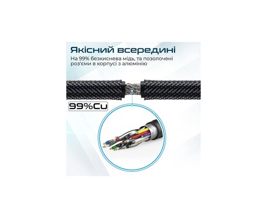 Кабель мультимедийный HDMI to HDMI v.2.0 prolink4k1-300.black Promate (prolink4k1-300.black), изображение 5 Кабель мультимедийный HDMI to HDMI v.2.0 prolink4k1-300.black Promate (prolink4k1-300.black), изображение 5