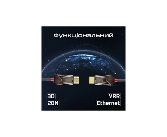 Кабель мультимедийный HDMI to HDMI v.2.0 prolink4k60-20m Promate (prolink4k60-20m), изображение 6 Кабель мультимедийный HDMI to HDMI v.2.0 prolink4k60-20m Promate (prolink4k60-20m), изображение 6