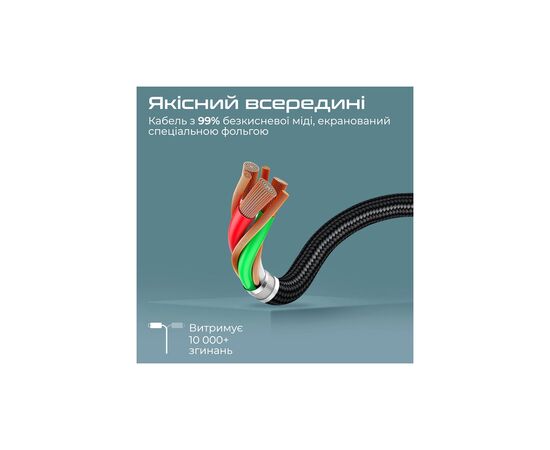 Кабель мультимедийный USB-C to HDMI hdmi-pd100.grey Promate (hdmi-pd100.grey), изображение 5 Кабель мультимедийный USB-C to HDMI hdmi-pd100.grey Promate (hdmi-pd100.grey), изображение 5