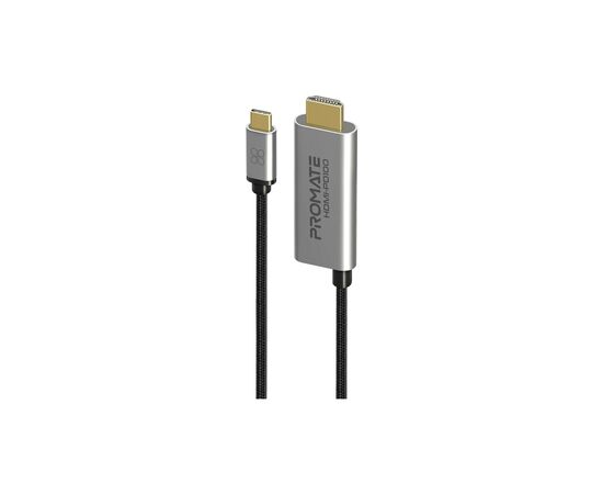 Кабель мультимедійний USB-C to HDMI hdmi-pd100.grey Promate (hdmi-pd100.grey)