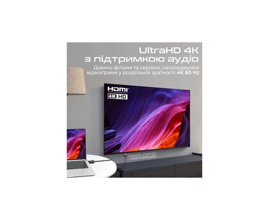 Кабель мультимедийный HDMI to HDMI 15.0m v.2.0 prolink4k60-15m Promate (prolink4k60-15m), изображение 3 Кабель мультимедийный HDMI to HDMI 15.0m v.2.0 prolink4k60-15m Promate (prolink4k60-15m), изображение 3