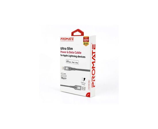 Дата кабель USB 2.0 AM to Lightning ervelink-i.grey Promate (nervelink-i.grey), изображение 2 Дата кабель USB 2.0 AM to Lightning ervelink-i.grey Promate (nervelink-i.grey), изображение 2