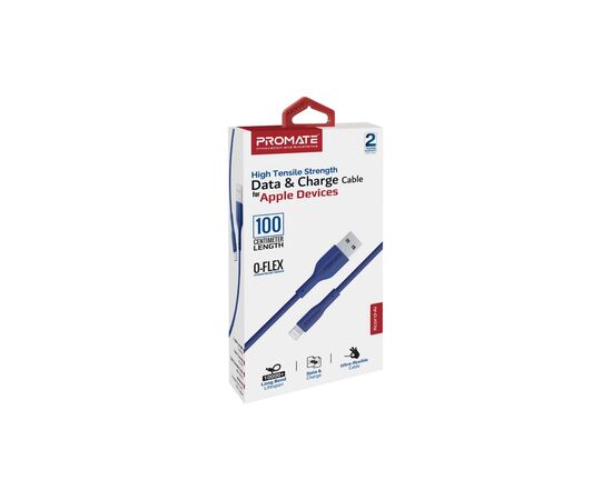 Дата кабель USB 2.0 AM to Lightning xcord-ai.navy Promate (xcord-ai.navy), изображение 2 Дата кабель USB 2.0 AM to Lightning xcord-ai.navy Promate (xcord-ai.navy), изображение 2