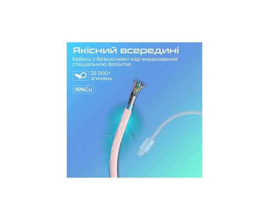 Дата кабель USB-C to USB-C ecoline-cc120.pink Promate (ecoline-cc120.pink), изображение 5 Дата кабель USB-C to USB-C ecoline-cc120.pink Promate (ecoline-cc120.pink), изображение 5