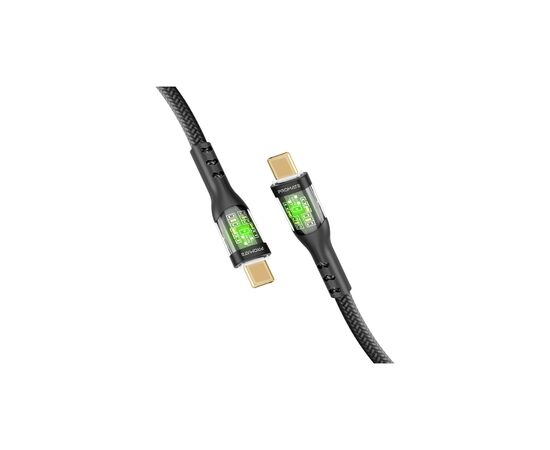 Дата кабель USB-C to USB-C transline-cc200.black Promate (transline-cc200.black)