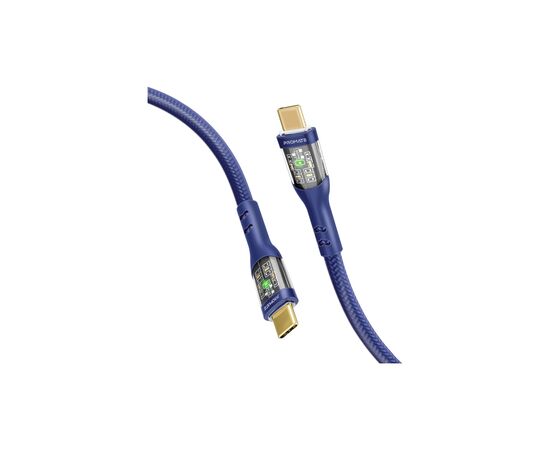Дата кабель USB-C to USB-C transline-cc200.navy Promate (transline-cc200.navy)