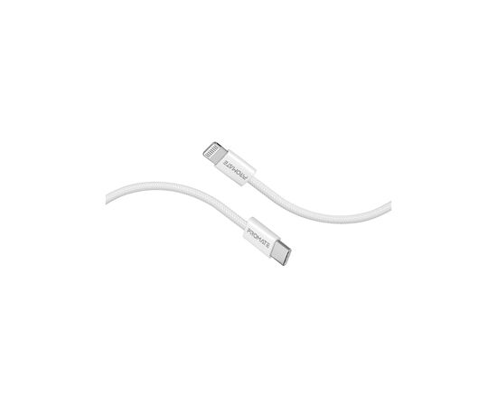 Дата кабель USB-C to Lightning ecoline-ci120.white Promate (ecoline-ci120.white)