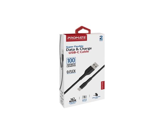 Дата кабель USB 2.0 AM to Type-C xcord-ac.black Promate (xcord-ac.black), изображение 2 Дата кабель USB 2.0 AM to Type-C xcord-ac.black Promate (xcord-ac.black), изображение 2