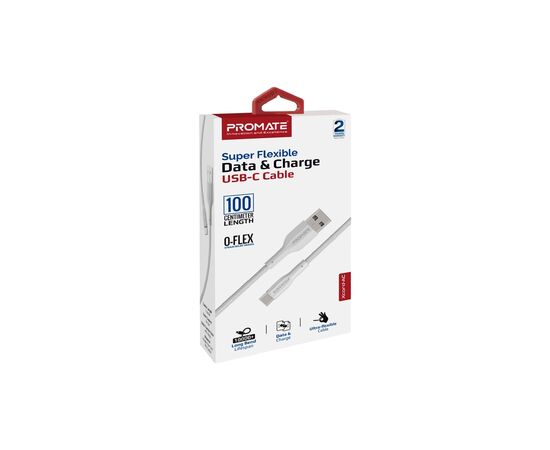 Дата кабель USB 2.0 AM to Type-C xcord-ac.white Promate (xcord-ac.white), изображение 2 Дата кабель USB 2.0 AM to Type-C xcord-ac.white Promate (xcord-ac.white), изображение 2