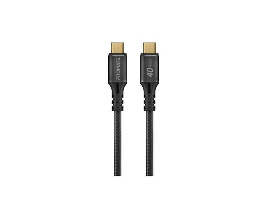 Дата кабель USB-C to USB-C powerbolt240-1m.black Promate (powerbolt240-1m.black)