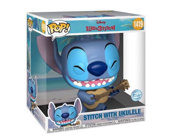 Фигурка Funko Pop серии Jumbo - Стич с укулеле - укулеле (76786), изображение 2 Фигурка Funko Pop серии Jumbo - Стич с укулеле - укулеле (76786), изображение 2