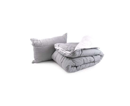 Одеяло Руно 140х205 + подушка 50х70 (1шт.) (924.52_Grey White)