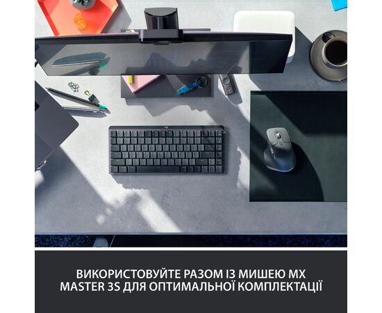 Клавиатура Logitech MX Mechanical Mini Minimalist Graphite (920-010780), изображение 10 Клавиатура Logitech MX Mechanical Mini Minimalist Graphite (920-010780), изображение 10