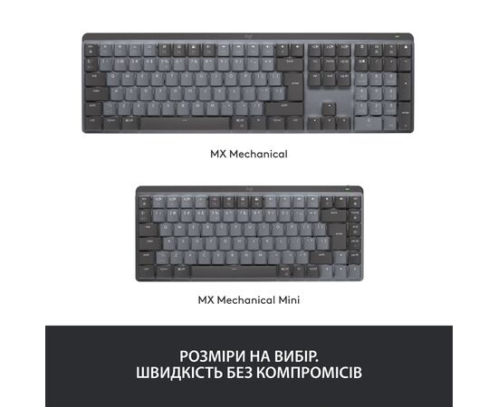 Клавиатура Logitech MX Mechanical Mini Minimalist Graphite (920-010780), изображение 11 Клавиатура Logitech MX Mechanical Mini Minimalist Graphite (920-010780), изображение 11