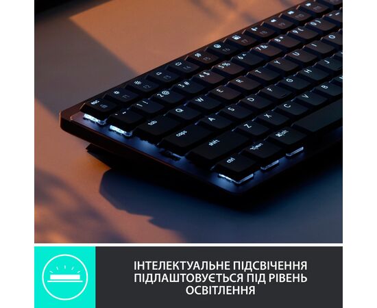 Клавиатура Logitech MX Mechanical Mini Minimalist Graphite (920-010780), изображение 4 Клавиатура Logitech MX Mechanical Mini Minimalist Graphite (920-010780), изображение 4