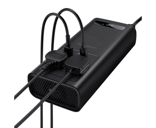 Автомобильный инвертор 12V/220V 500W Super Si Power Inverter CN/EU Black Baseus (CGNB000101), изображение 6 Автомобильный инвертор 12V/220V 500W Super Si Power Inverter CN/EU Black Baseus (CGNB000101), изображение 6