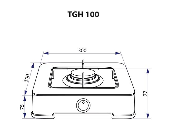 Настольная плита Minola TGH 100 WH, изображение 5 Настольная плита Minola TGH 100 WH, изображение 5