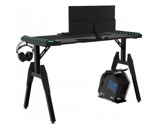 Компьютерный стол GT Racer GT Racer T-1244 (120x60x73) Black (T-1244 (120x60x73) Black), изображение 8 Компьютерный стол GT Racer GT Racer T-1244 (120x60x73) Black (T-1244 (120x60x73) Black), изображение 8